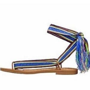Ribbon tie sandals